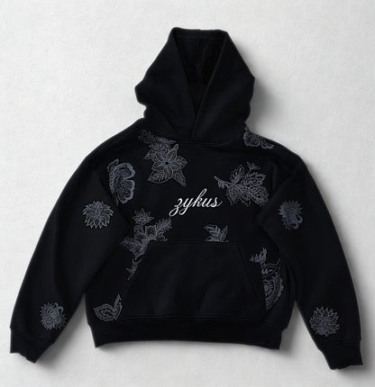FLOWER EMBROIDERY HOODIE